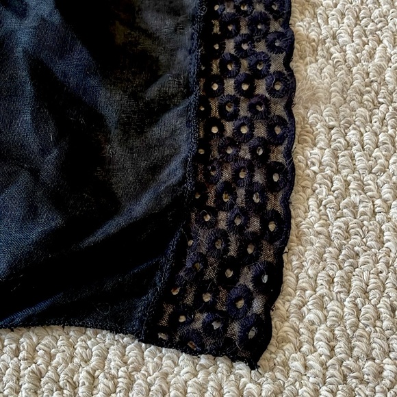 Black Scarf with Eyelet Accent - Picture 2 of 2